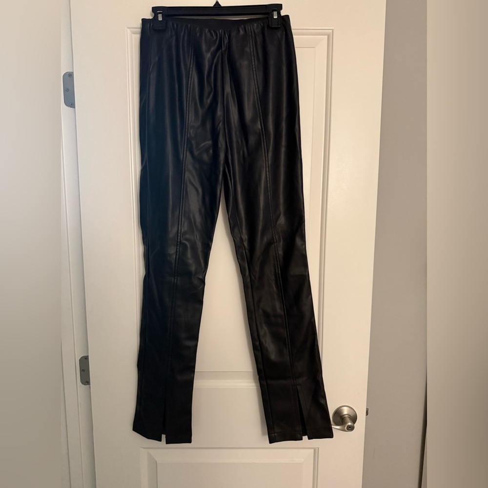 Steve Madden Black Faux Leather Pants size medium